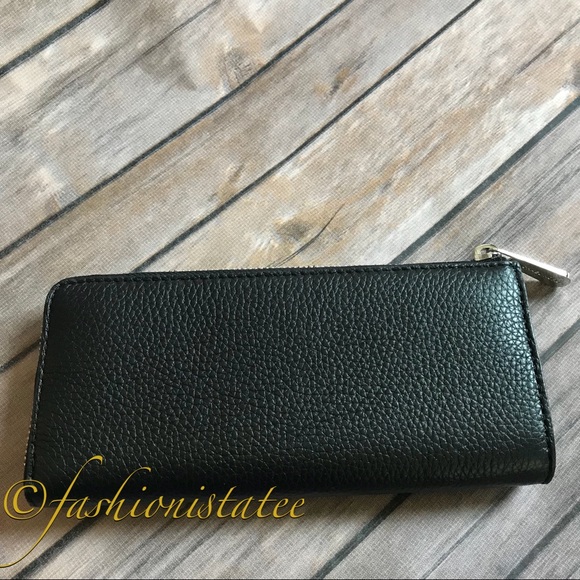 NWT MICHAEL KORS BEDFORD THREE ZIP BLACK WALLET - Picture 5 of 8